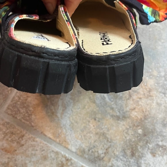 Farm Rio Black Cashew Platform Mule Sneaker w/Bow Tropical Fruit Print 6.5 NWT - Picture 6 of 11